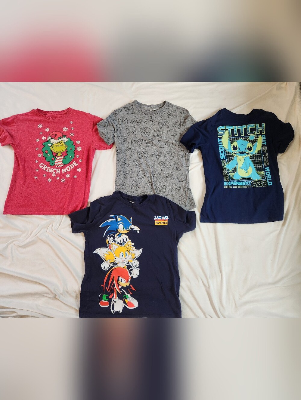 Boys XL 14/16 Sonic & Friends Navy Graphic Tee
